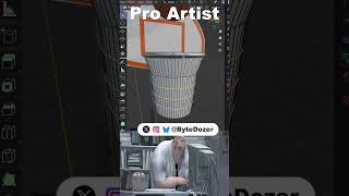 Noob vs Pro artist Making a BBall Hoop blendertutorial blender blendercommunity blender3d b3d [upl. by Jayne383]