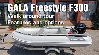 GALA foldable inflatable boat Freestyle F300  walk around tour features and options [upl. by Ntsud]