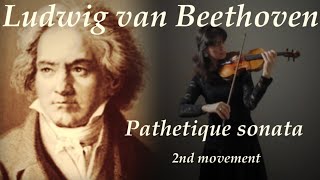 Beethovens PATHETIQUE SONATA 2nd movement  Violin amp Piano [upl. by Meerak423]