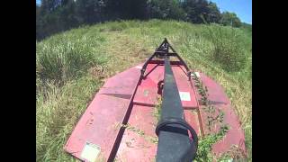 Brush Hogging Massey Ferguson 135 in Okie [upl. by Bethezel]