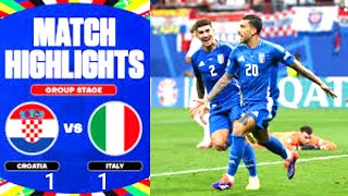 Croatia vs Italy 1  1 Highlights Euro 2024 [upl. by Adnilrev608]