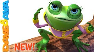 👍 Five Little Speckled Frogs  Nursery Rhymes from Dave and Ava 👍 [upl. by Notgnirra84]