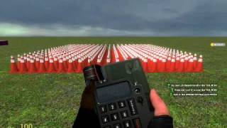 Garrys Mod  400 Cones Mass Physics [upl. by Ahsiled]