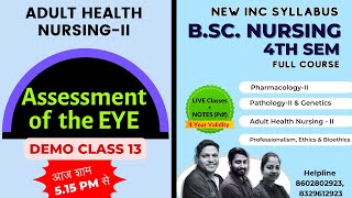 Assessment of the Eye in hindi  Medical Surgical NursingII  BSc Nursing 4th Sem [upl. by Claudine]