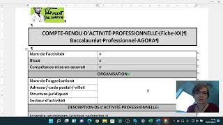 Référentiel et compte rendu dactivité [upl. by Aruam307]