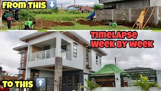 TIMELAPSE  HOUSE BUILDING IN THE PHILIPPINES I WEEK BY WEEK [upl. by Carrie]