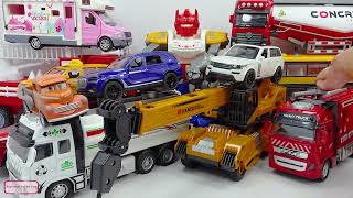 Review of mini tomica toy cars and many others trucks concrete mixers tankers rescue vehicles [upl. by Madalyn]