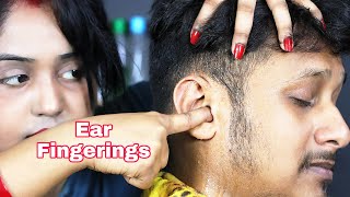 Ear Cleaning Special  Satisfying Ear Fingering and Ear Massage  Neck Crack and Head Massage [upl. by Rolyt]