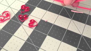 How to Create Quilling Paper Hearts with Two Colors [upl. by Aciram]