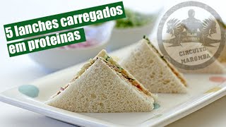 5 lanches carregados em proteinas [upl. by Ennovihs]