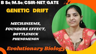 Genetic Drift BSc 3rd yearMechanismFounder EffectBottleneck phenomenonevolution [upl. by Derward]