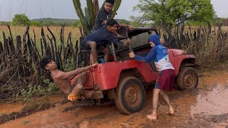 VLOG DE 1 HORA TRILHA DE JEEP ANTIGO MAIS LOUCA DE TODAS NA LAMA [upl. by Ortensia]