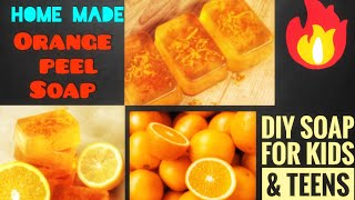 Homemade 😳 Orange peel soap 🍊for glowing skin🧏 [upl. by Yriek]