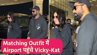 Vicky Kaushal amp Katrina Kaif Spotted at Mumbai Airport । FilmiBeat [upl. by Suitangi]