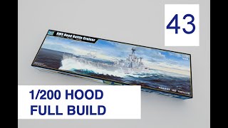 Trumpeter 1200 HMS Hood Full build with Pontos detail set Part 23 Mid deck barriers [upl. by Naawaj167]