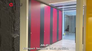 JIALIFU compact laminate toilet cubicle partitions [upl. by Onyx698]