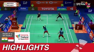 XD INDIA VS INDONESIA RIVALDYMENTARI  R32 THAILAND OPEN 2024 [upl. by Hayn]