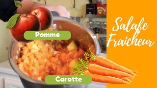 Recette FRAICHEUR POMME CAROTTE réalisée avec le THERMOMIX [upl. by Ynafetse]