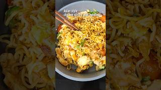 Chicken stir fry with instant noodles shorts [upl. by Kordula]