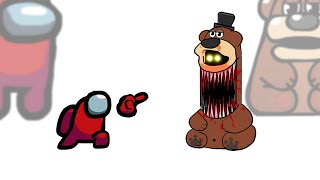 Mini Crewmate Kills Creepy Freddy Fazbear  Among Us [upl. by Popper]