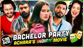 Acharas Indian Movie  BACHELOR PARTY Teaser amp Trailer Reaction  Diganth Yogi Achyuth Kumar [upl. by Raquela]