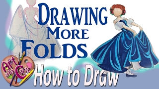 How to Draw More folds in Gowns Advanced [upl. by Essyla]