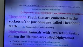 353THECODONT amp DIPHYODONT DentitionVSQ SRsIADigestion and Absorption [upl. by Novyak]