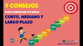 9 CONSEJOS para hacer tus METAS a CORTO MEDIANO Y LARGO PLAZO 😲😲 [upl. by Derian]