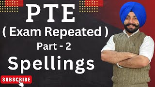 PTE exam listening most repeated spellings in 2024 part  2  Gurwinder sir [upl. by Cristiona]