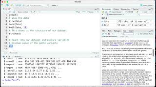 Loading Viewing working with an R dataset basics [upl. by Silden164]