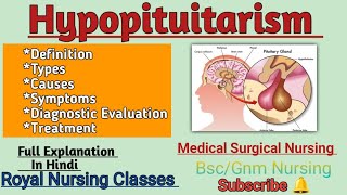 hypopituitarism in hindi l msn bsc nursing 2 nd year [upl. by Dinah]