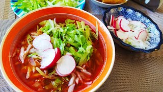 💥Pozole Rojo fácil y delicioso para 10 personas o más  pozolerojo vivamexico [upl. by Kotto]