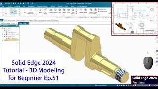 Solid Edge 2024 tutorial  3D Modeling for Beginner Ep51 [upl. by Krawczyk984]