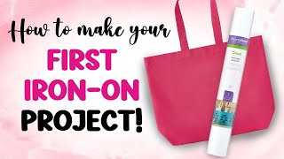 Cricut Tutorial How to make your FIRST IRON ON vinyl using your Cricut Machine [upl. by Dorise506]