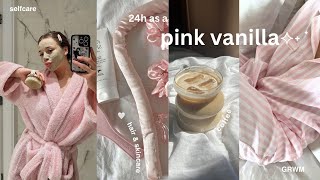 24H w estetyce PINK VANILLA GIRL grwm skincare piknik pilates mini pancakes wypieki ⋆౨ৎ˚⟡˖ ࣪ [upl. by Bergerac16]