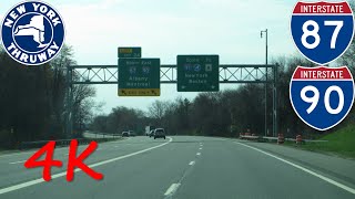 ⁴ᴷ New York State Thruway AlbanyCapital District southeastbound 4K VIDEO [upl. by Enyleve]