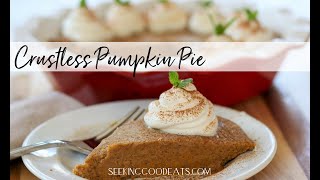 Crustless Pumpkin Pie Keto Low Carb [upl. by Nihsfa]