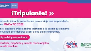 Capacitación Misión TIC 2022 [upl. by Enella]