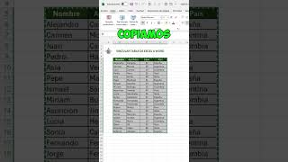 VINCULAR UNA TABLA de EXCEL en WORD excel [upl. by Nosille]