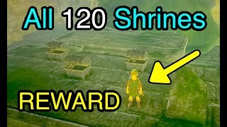 All 120 Shrines and Reward Green Tunic Uniform  Legend of Zelda Breath of the Wild [upl. by Reinaldos311]