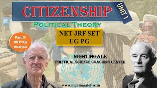 Citizenship Part IV with All PYQs Analysis  NET JRF SET  UG  PG  নাগরিকতা [upl. by Willumsen243]