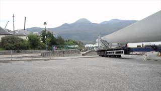 Collett with wind turbine blades in Kyle of Lochalsh [upl. by Maureen]