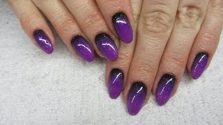 DARK BLACK PURPLE OMBRE  CIEMNE OMBRE NA PAZNOKCIACH [upl. by Xanthus]