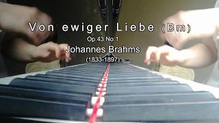 Von ewiger Liebe Bm Brahms Piano accompaniment with lyrics [upl. by Der441]