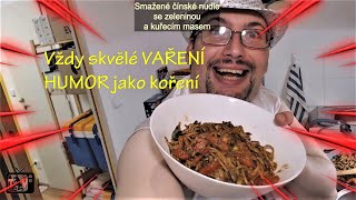 Smažené čínské nudle se zeleninou a kuřecím masem  Návod  Recept  Zábavné vaření  CZ 1440p [upl. by Demmahom823]