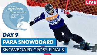 Lillehammer 2021  Para Snowboard  Snowboard Cross finals mw  WPSS Championships [upl. by Tsenrae432]