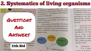 11th Std  Biology  Chapter 2 Systematics of living organisms question answers  Maharashtra board [upl. by Given]