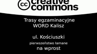 Pierwszeństwo łamane na ul Kościuszki w Kaliszu egzamin na prawo jazdy w WORD Kalisz Nauka jazdy [upl. by Aidul]