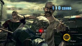 RE5 MERCENARIES SOLO TRASH MAP WESKER STARS 802K [upl. by Beichner]