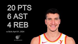 Bogdan Bogdanovic vs Bulls 20 pts 6 ast 4 reb  April 01 2024 [upl. by Borszcz]